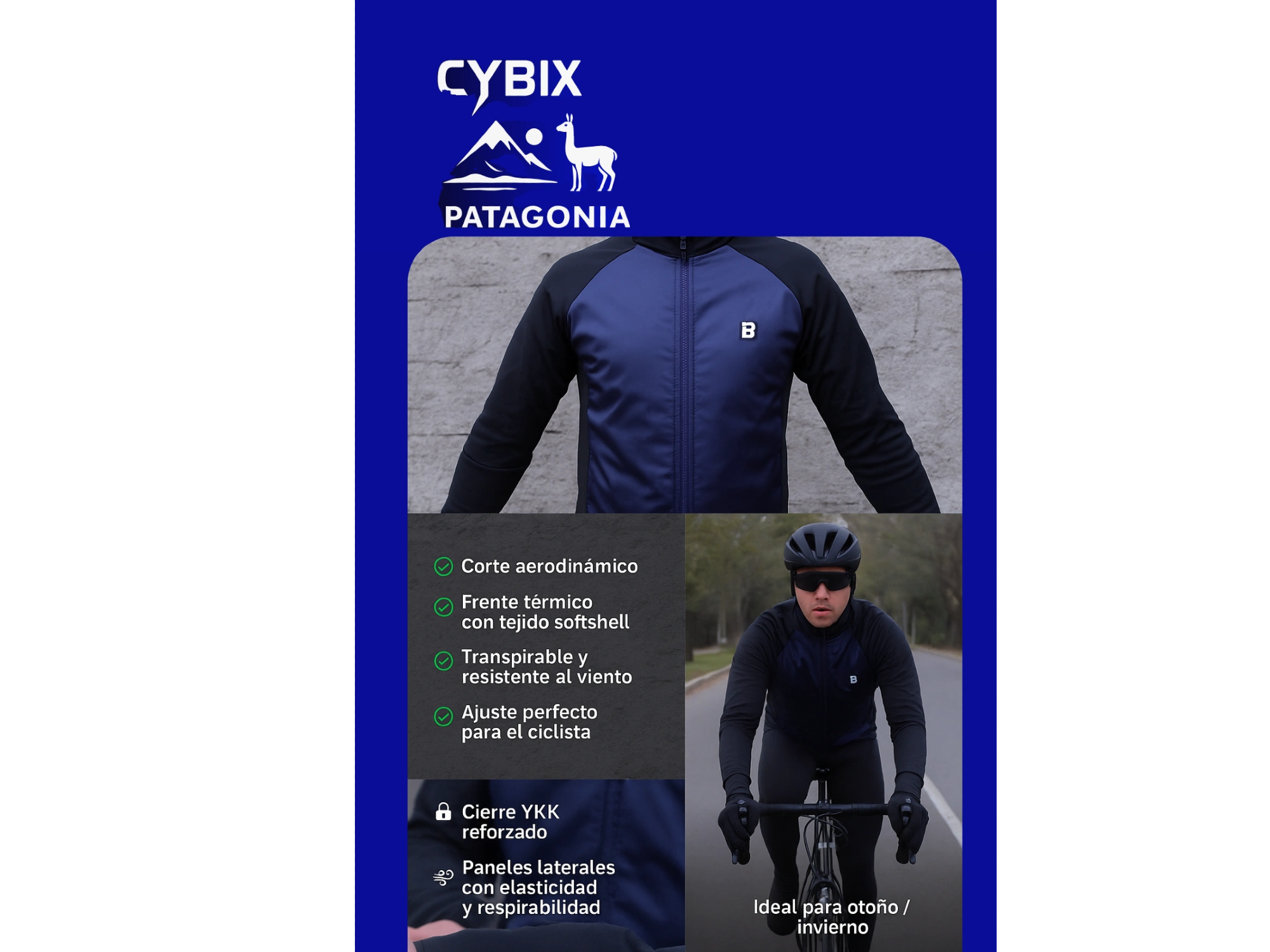 Campera C/ Rompeviento Ciclismo Borrajo Mitica Frizada