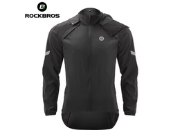 ROCKBROS-Chaqueta reflectante para ciclismo para hombre, chaleco, Tops extraíbles, abrigo para bicicleta a prueba de viento, Jersey, chaqueta para bicicleta de montaña, ropa cortavientos
