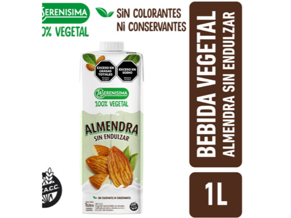 LECHE  DE ALMENDRAS SIN AZUCAR LA SERENISIMA