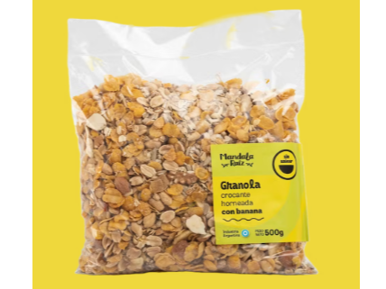 Granola con banana (sin azúcar) - Mandala raíz