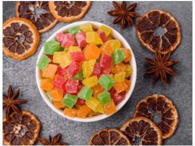 CUBOS DE FRUTA MULTICOLOR