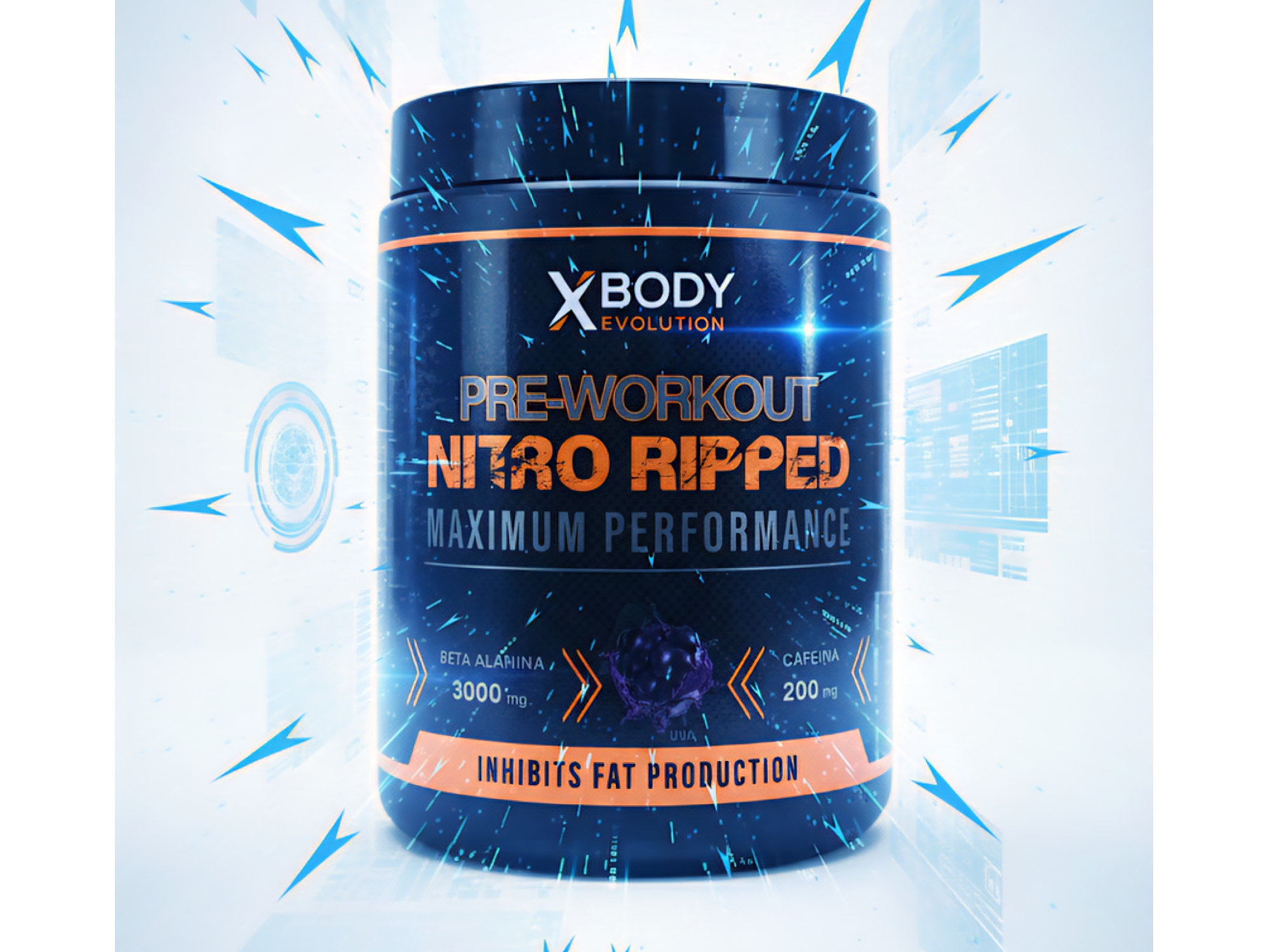 NITRO RIPPED PRE ENTRENO, QUEMADOR 300 GR de Gunther