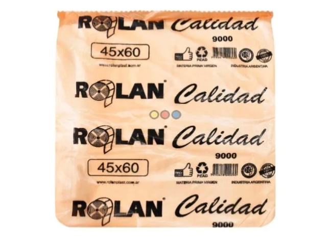 Bolsa camiseta 45x60 reforzada blanca