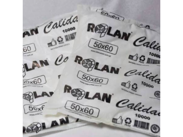 Bolsa camiseta 50x60 blanca reforzada