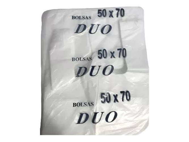 Bolsa camiseta 50x70 reforzada blanca