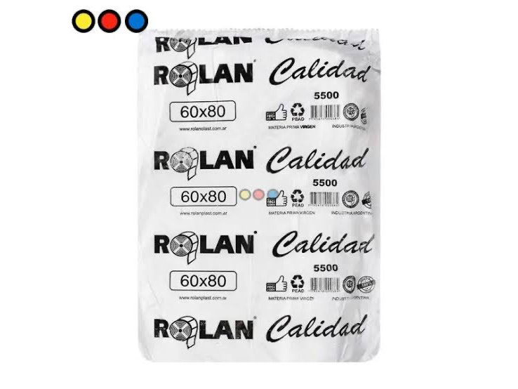 Bolsa camiseta 60x80 reforzada blanca