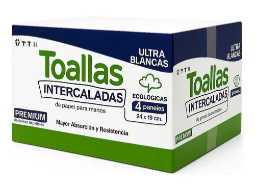TOALLA INTERCALADA ECONOMICA BLANCA