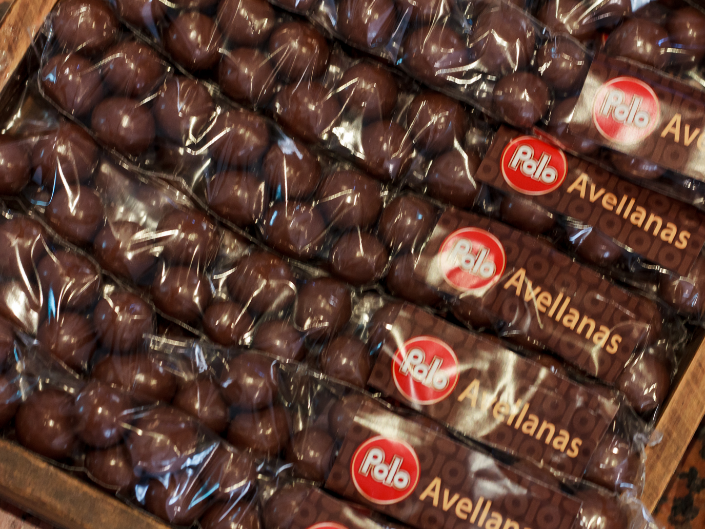 Avellanas bañadas en chocolate