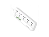 ZAPATILLA LDNIO SC5614 2500W 5 TOMAS UNIVERSALES, 6 PUERTOS USB 17W BL...