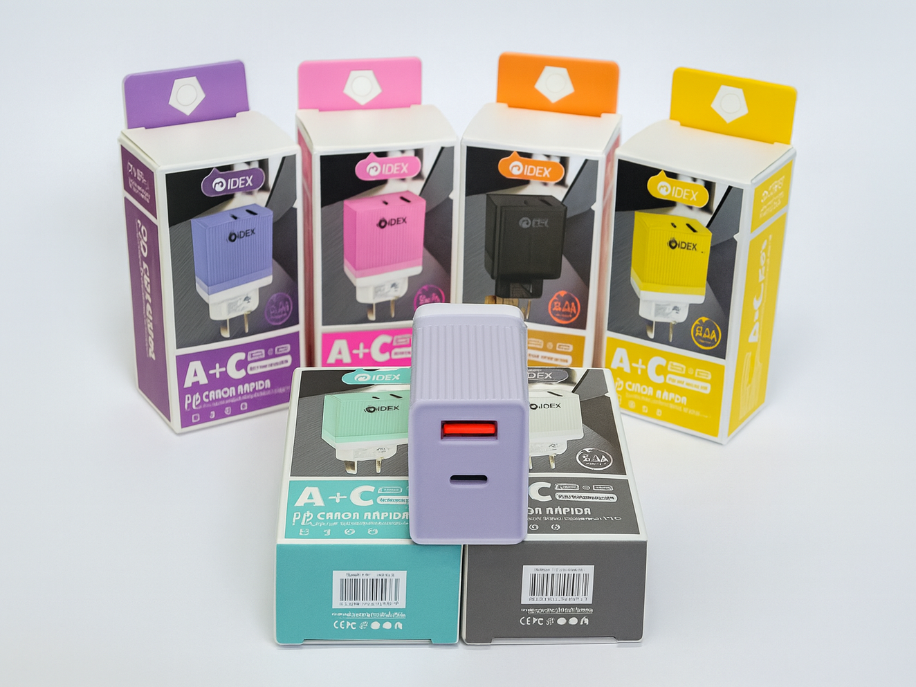 CABEZAL 220V - IBEK - USB Y TIPO C - 5.8A