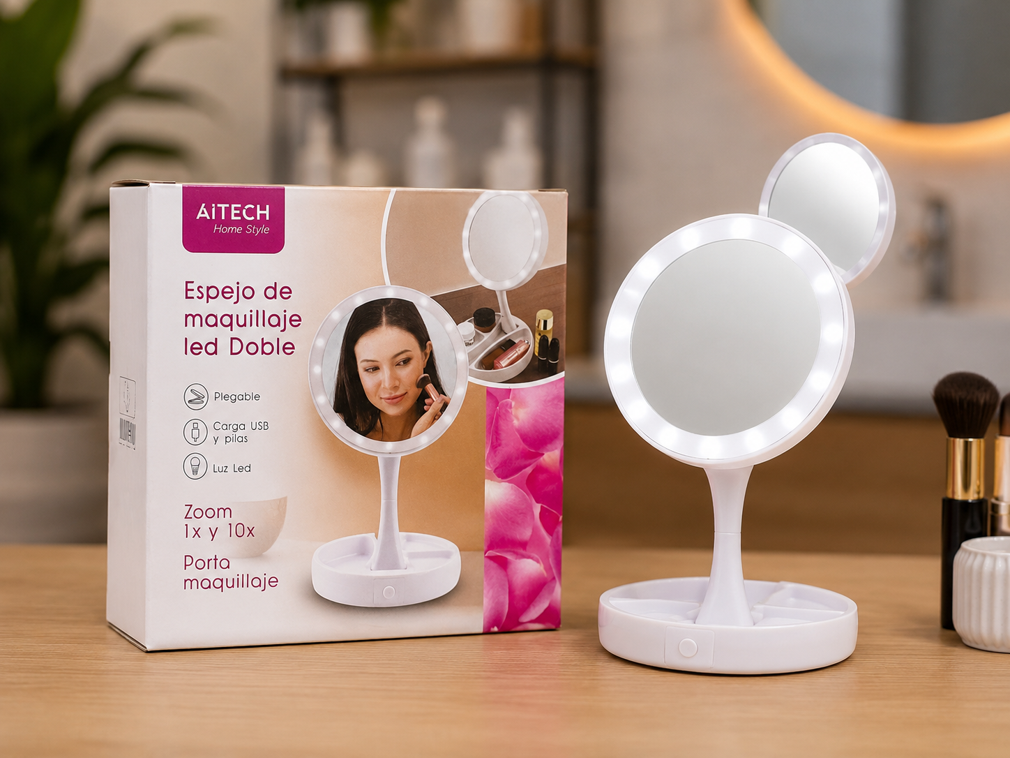 ESPEJO CON LUX Y AUMENTO