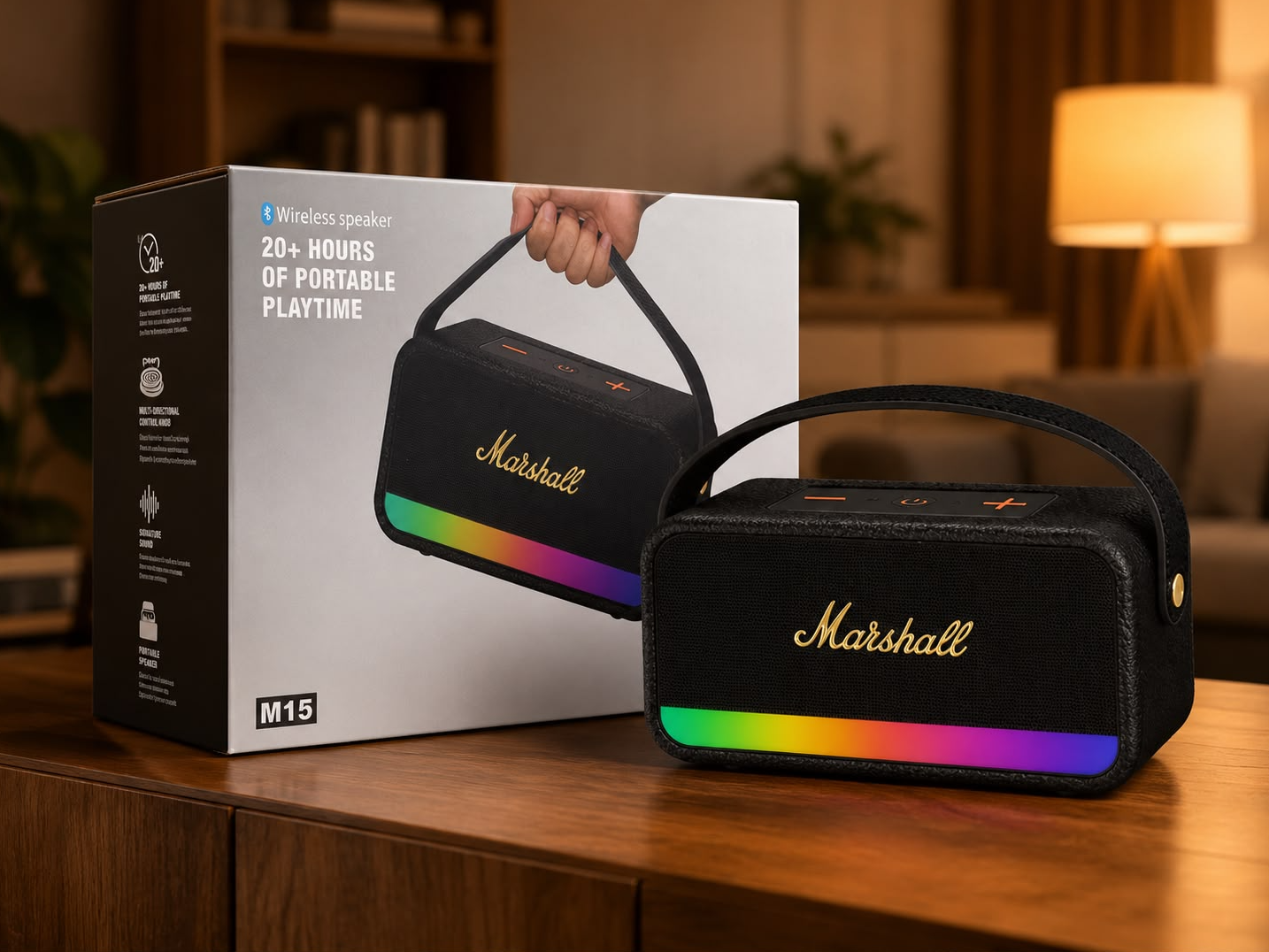 PARLANTE BLUETOOTH M15 RGB