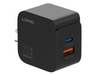 CARGADOR DE PARED LDNIO FAST CHARGER 20W 2 PUERTOS USB Y USB-C NEGRO