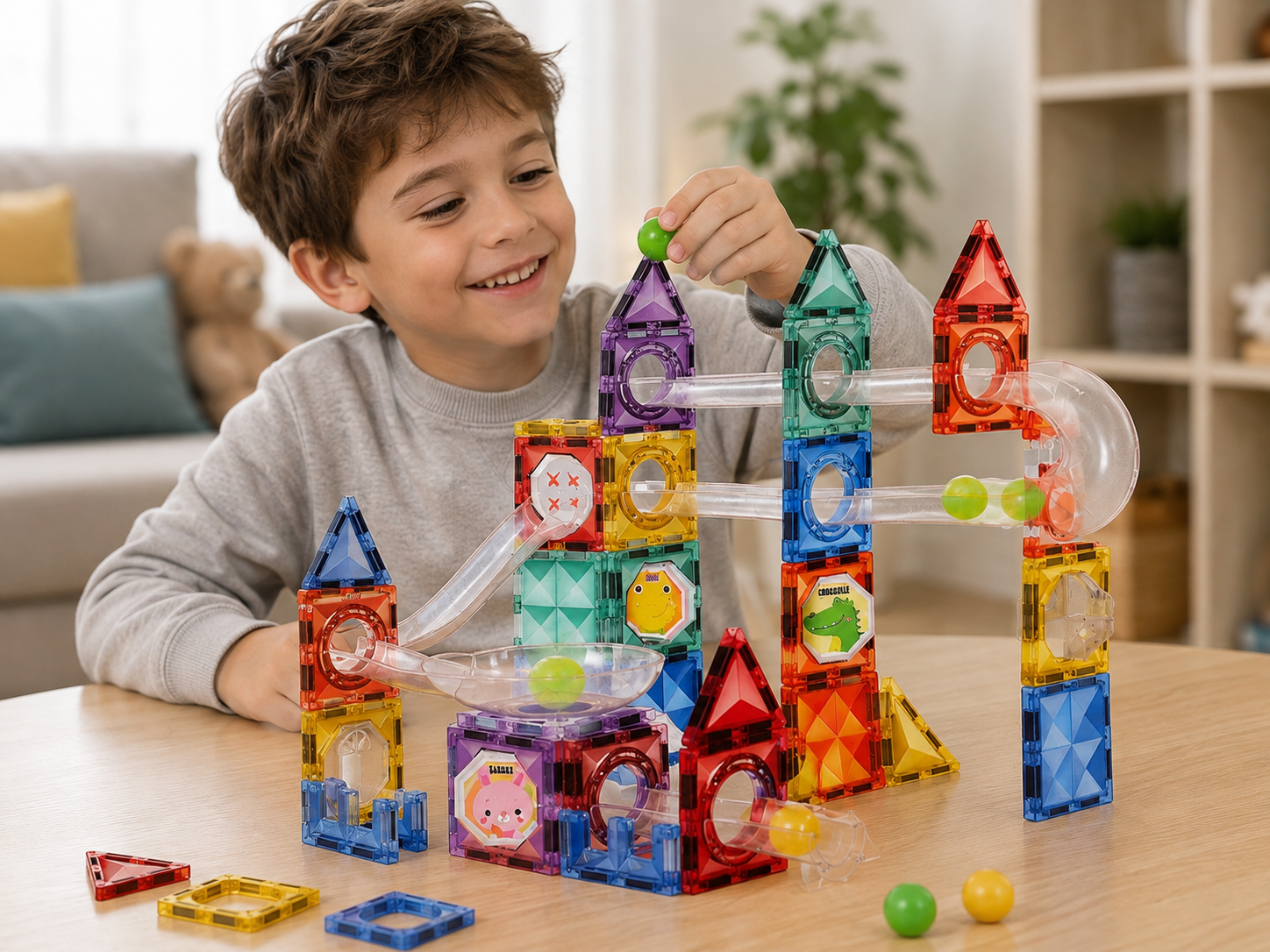 JUEGO DE ENCASTRE MAGNETICO 94 PIEZAS GRANDES