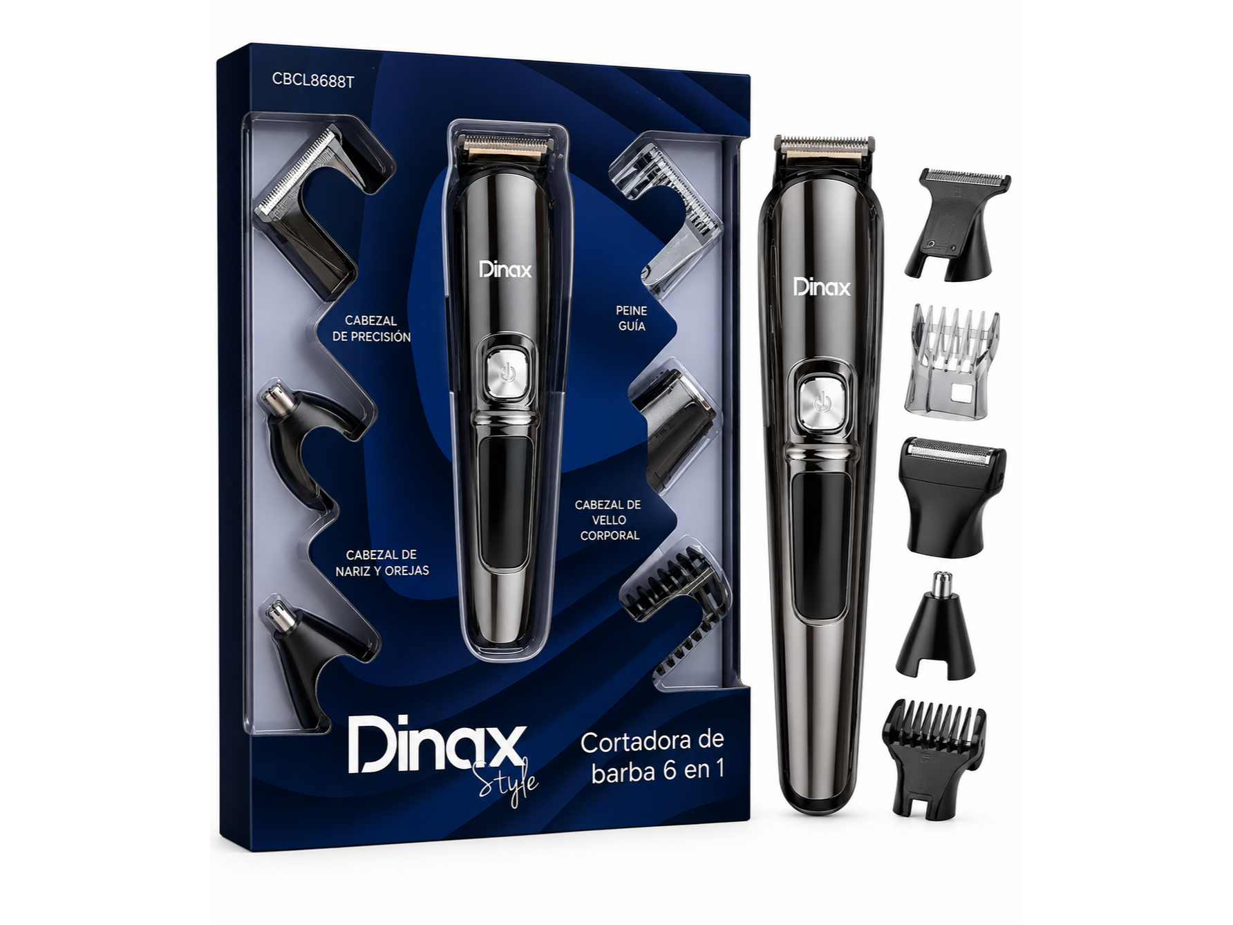 CORTADORA DE BARBA DINAX STYLE 6 EN 1