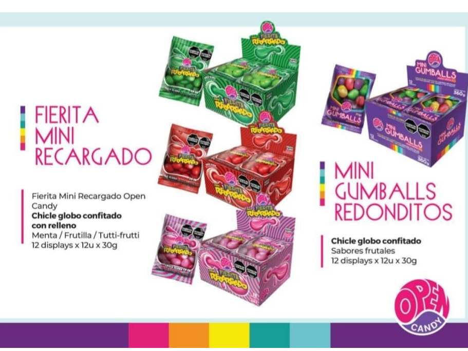 CHICLE FIERITA MINI RECARGADO TUTTI 12u 30g