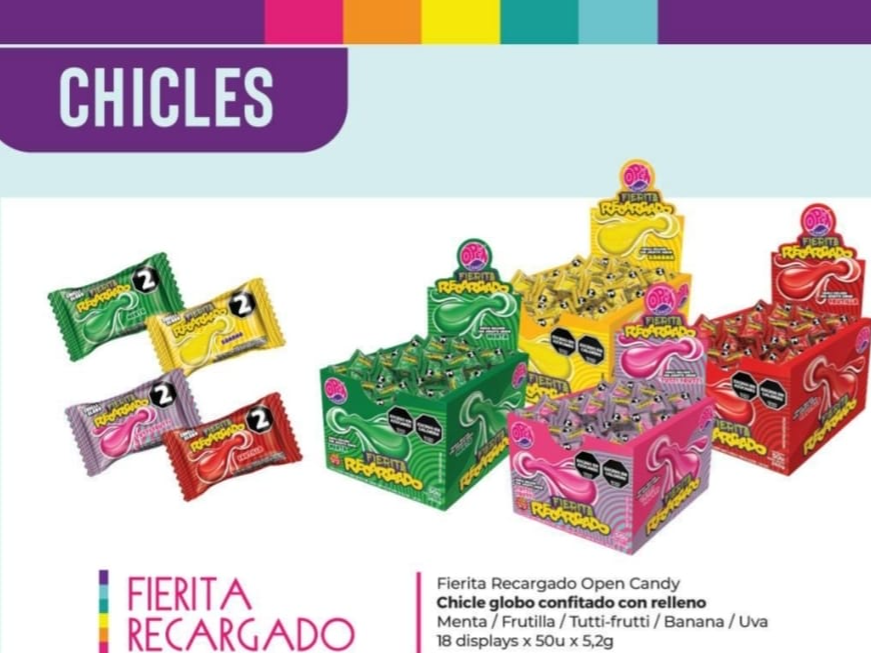 CHICLE FIERITA RECARGADO CAMPEON MUNDIAL 50u