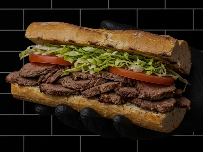 Con provoleta y Morron