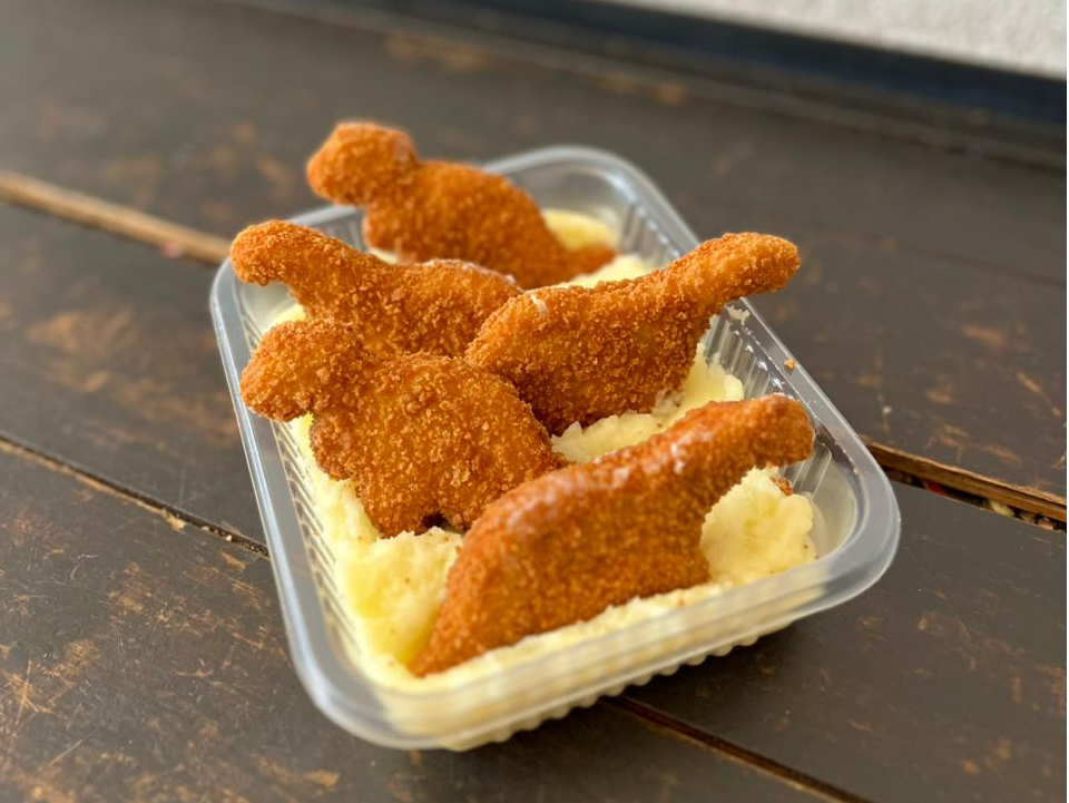 Ricosaurios con papas fritas