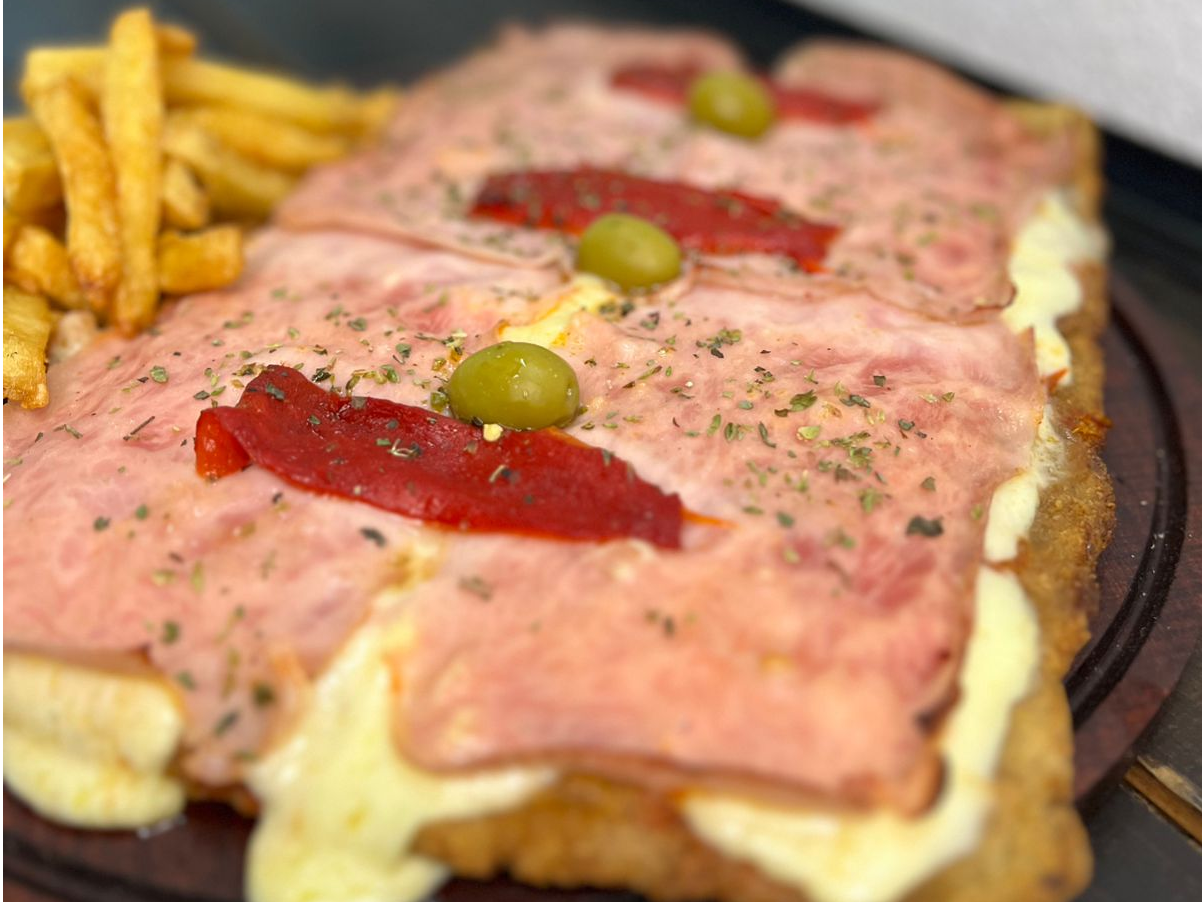 Milapizza jamon y morron para 3