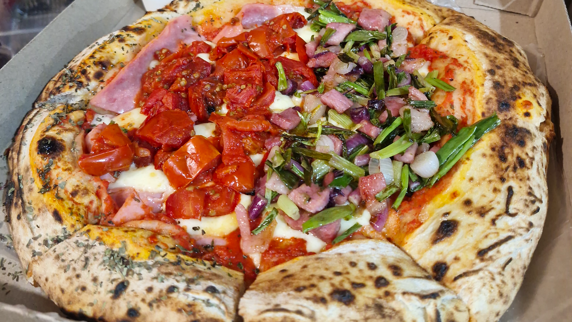 Pizzas con 2 gustos diferentes [1/2 y 1/2]