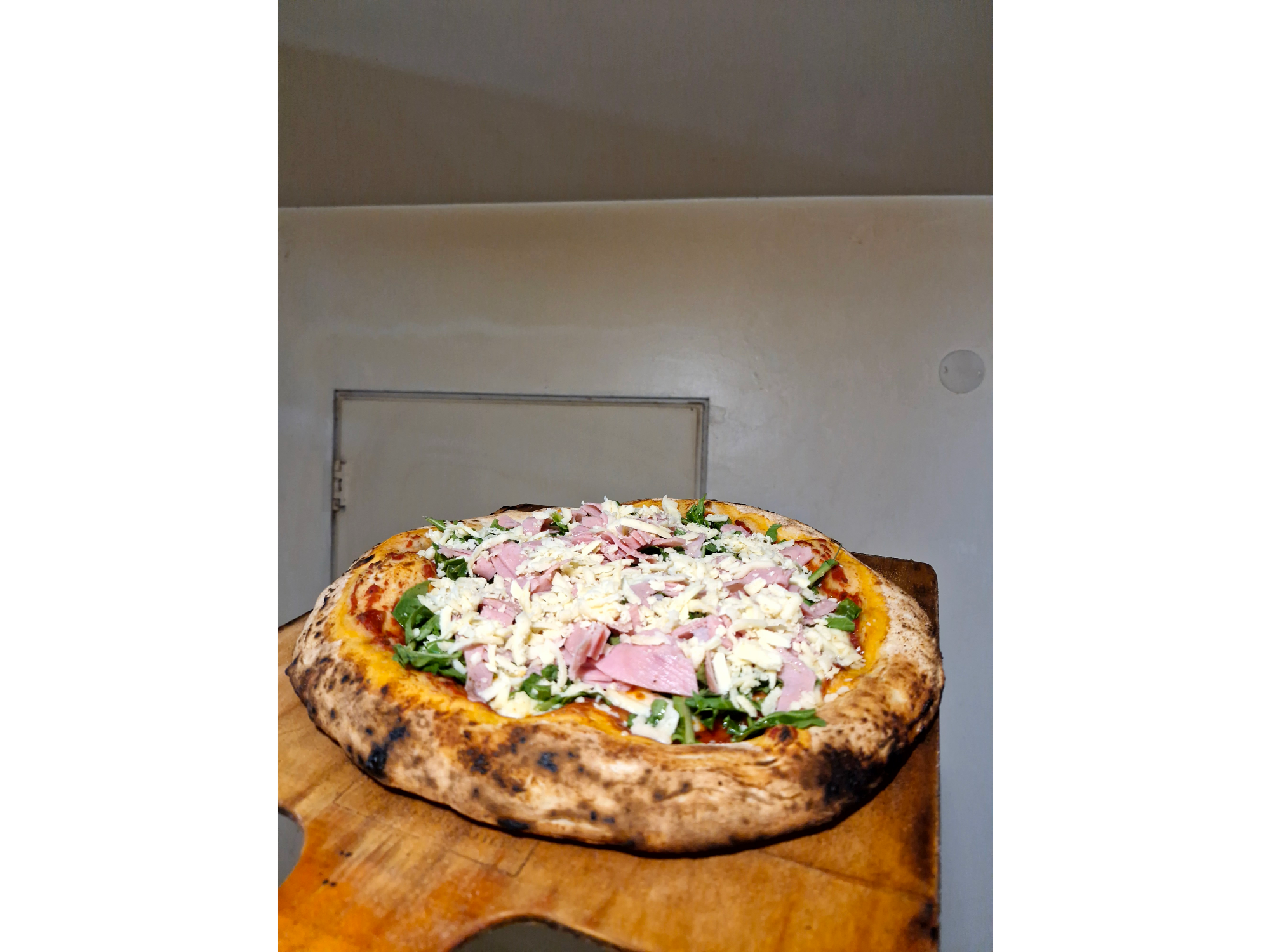 Jamon cocido y rucula