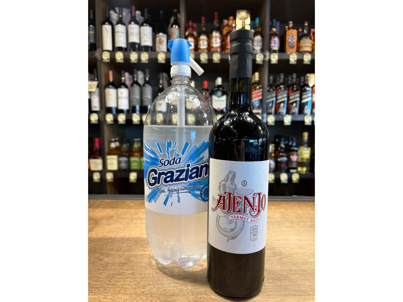 VERMUT AJENJO ROJO + SODA SIFON