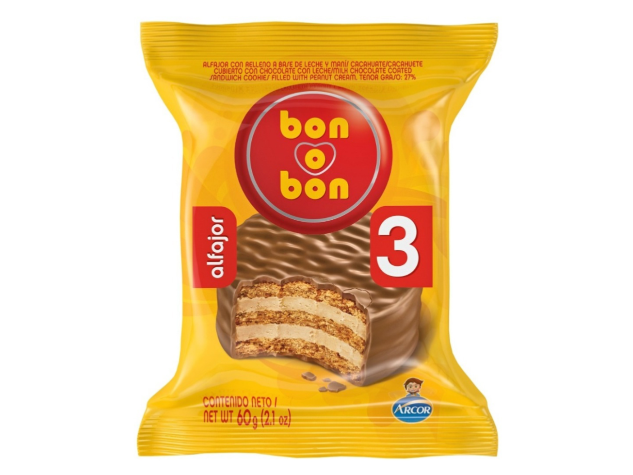 Alfajor bon o bon triple