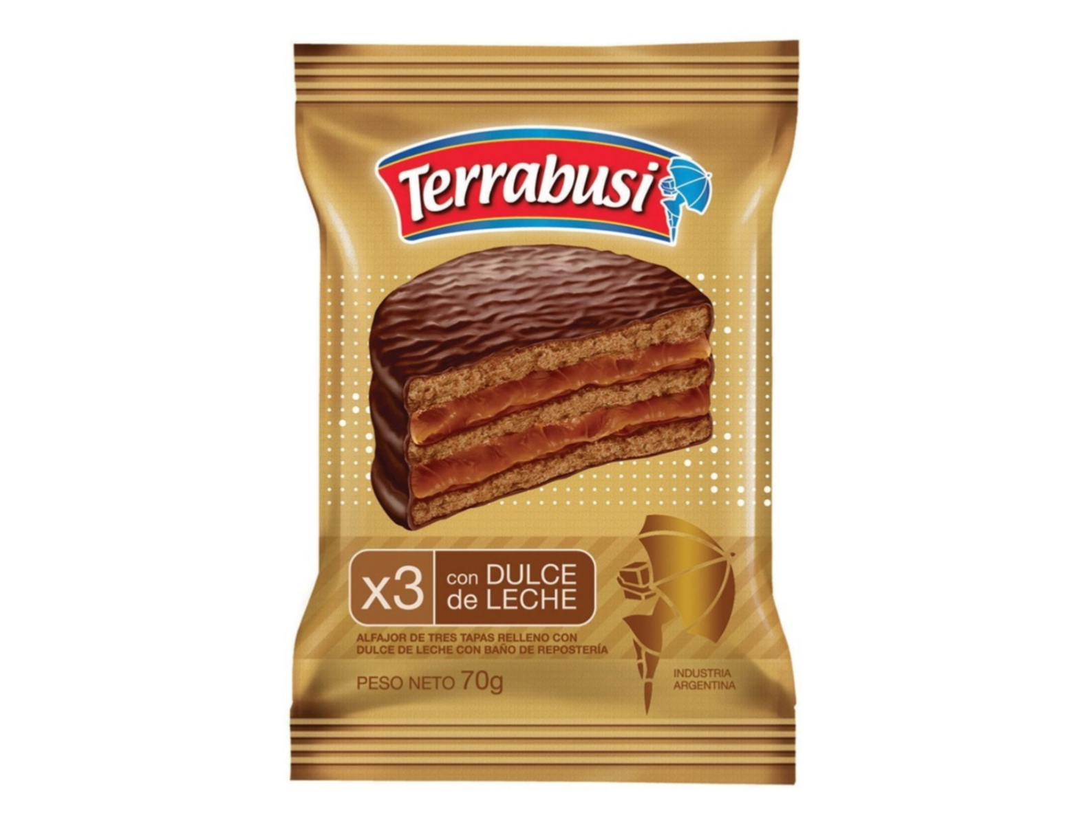 Alfajor terrabusi triple