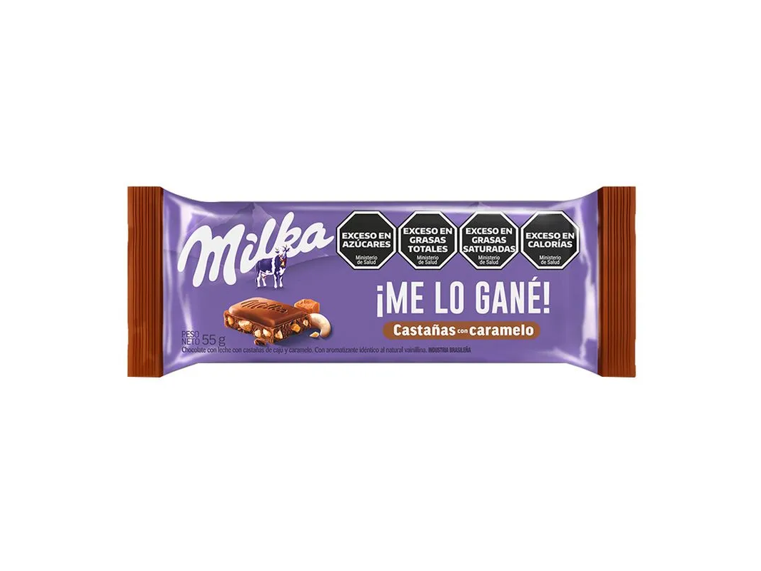 Milka castaña con caramelo 55g