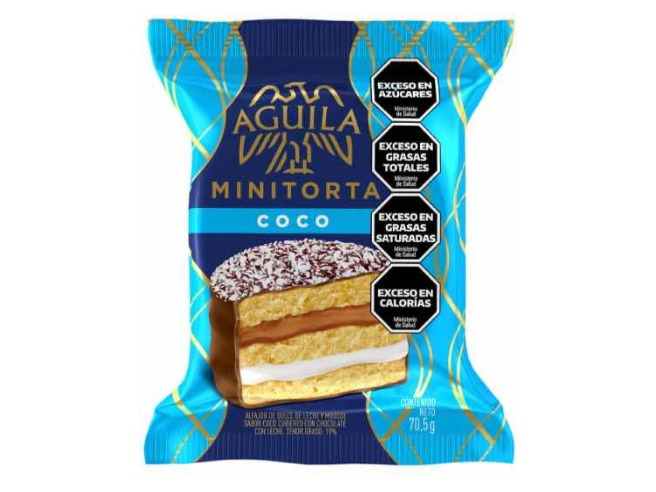 Alfajor mini torta águila coco