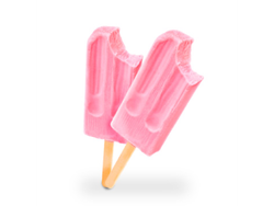 Helado de crema frutilla