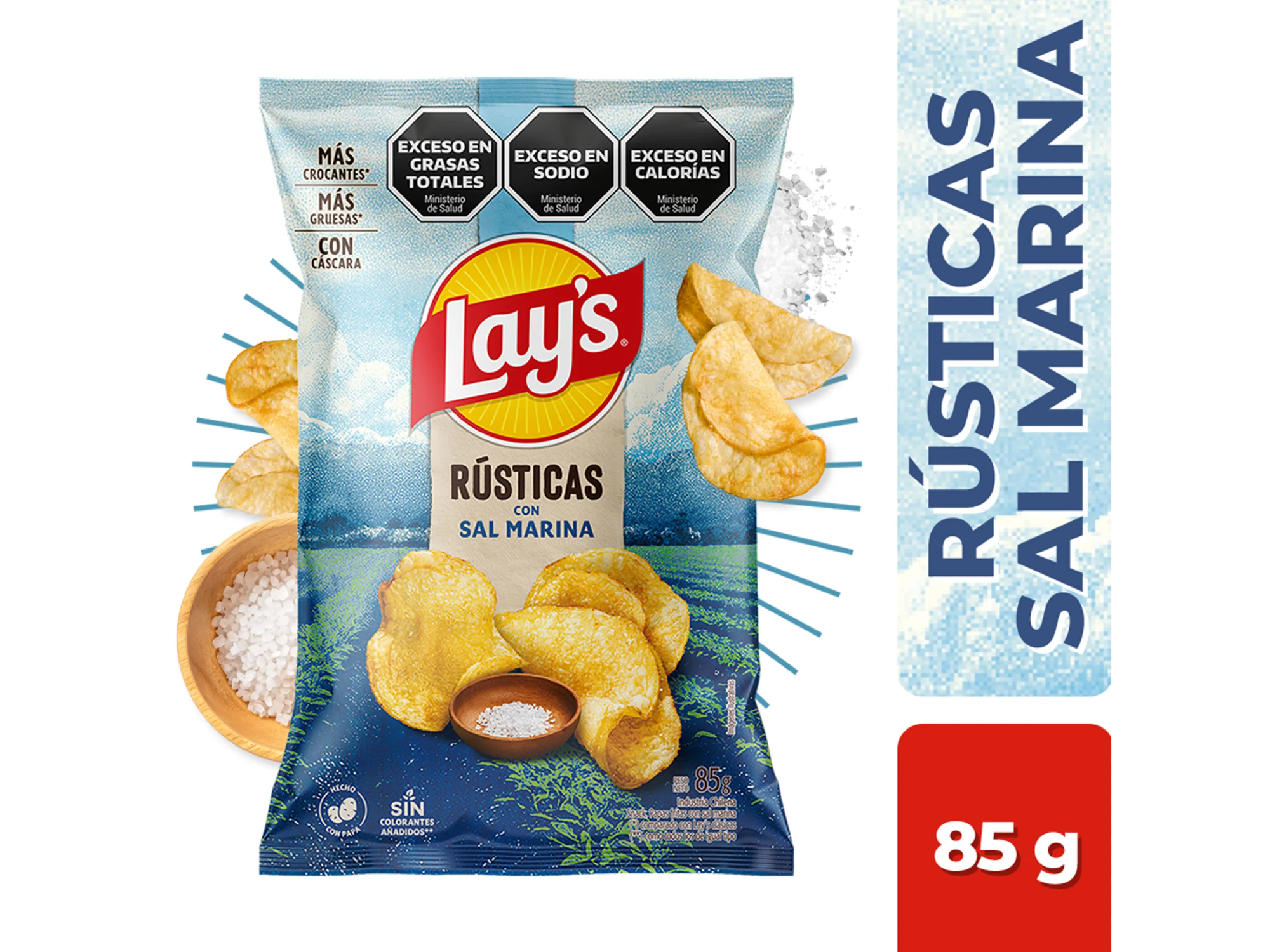 lays rústicas sal marina 85g