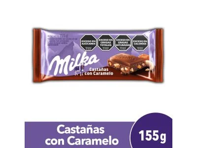 Milka castaña con caramelo 155g