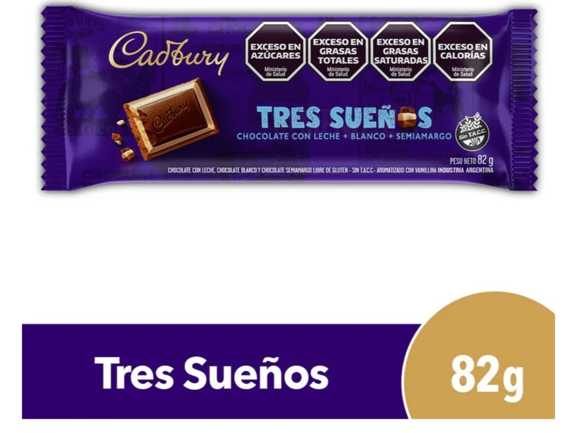 Cadbury tres sueños 82g