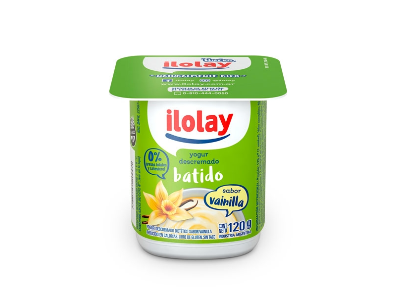 Yogur cremoso descremado ilolay