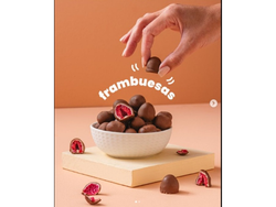 Bocaditos frambuesas con chocolate