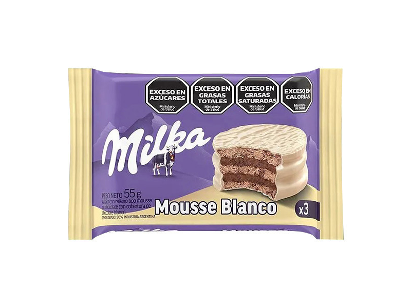 Alfajor milka mousse blanco 55g