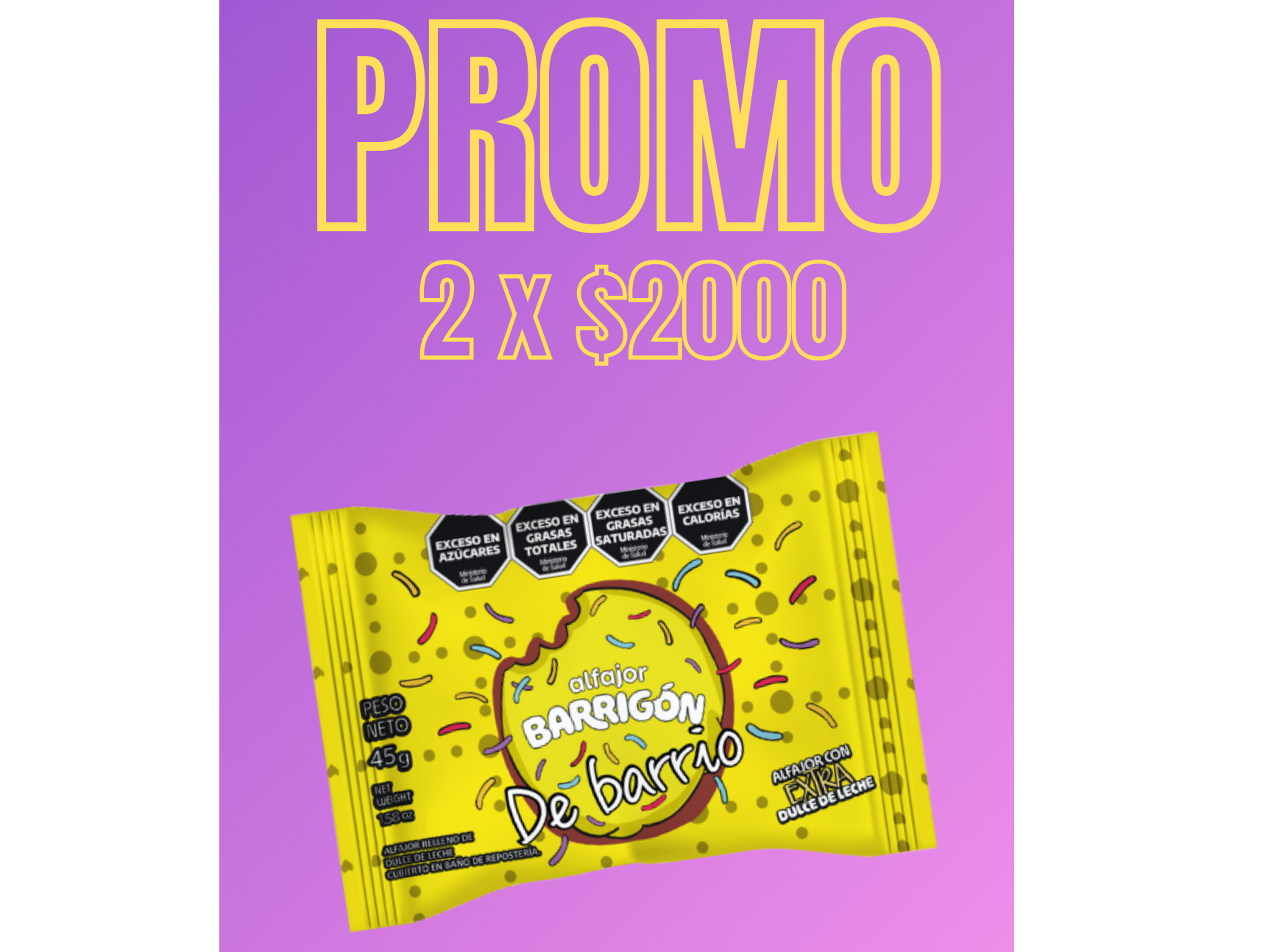 Barrigon de barrio promo x2