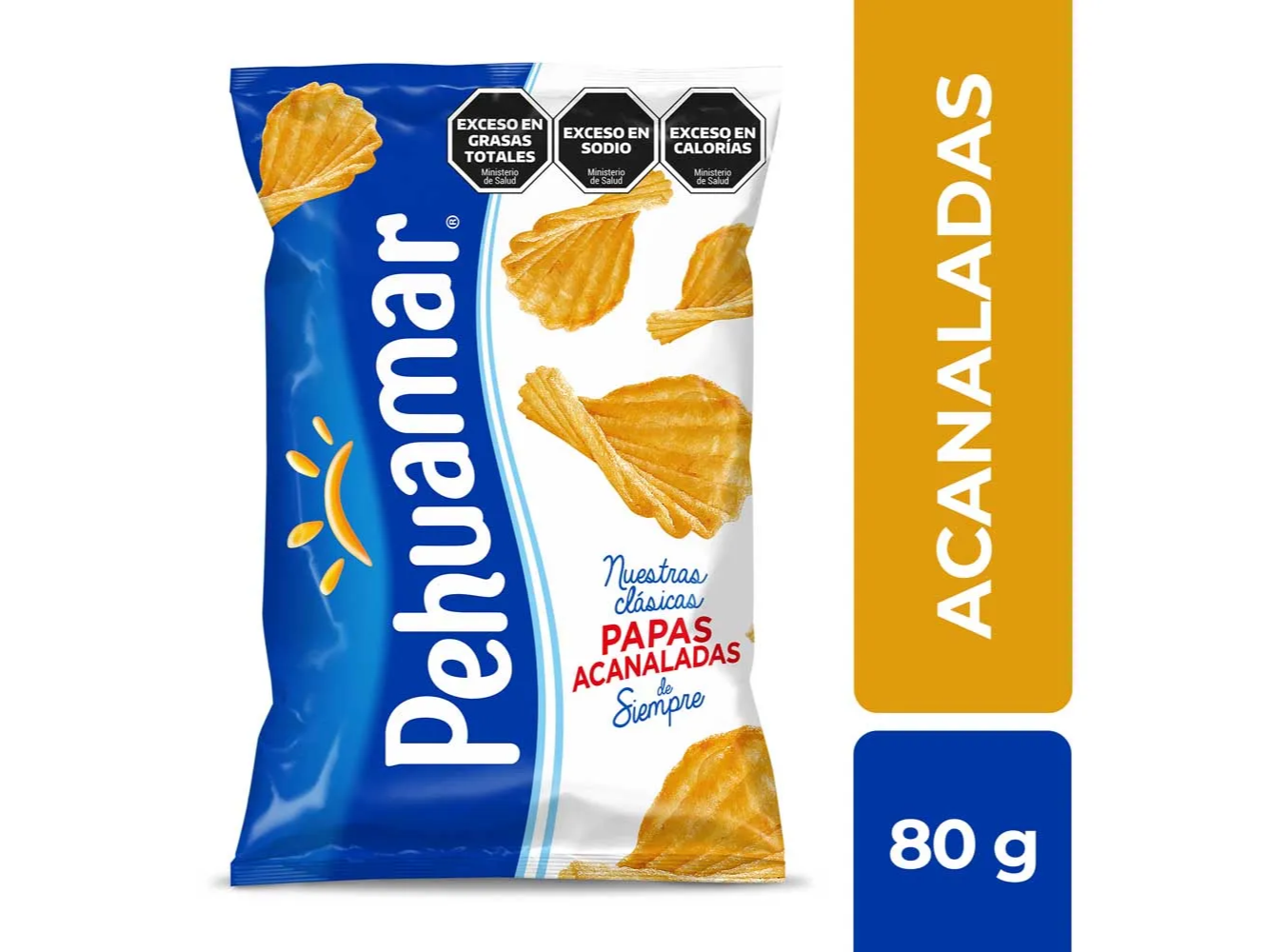 Papas fritas pehuamar acanalada 80g