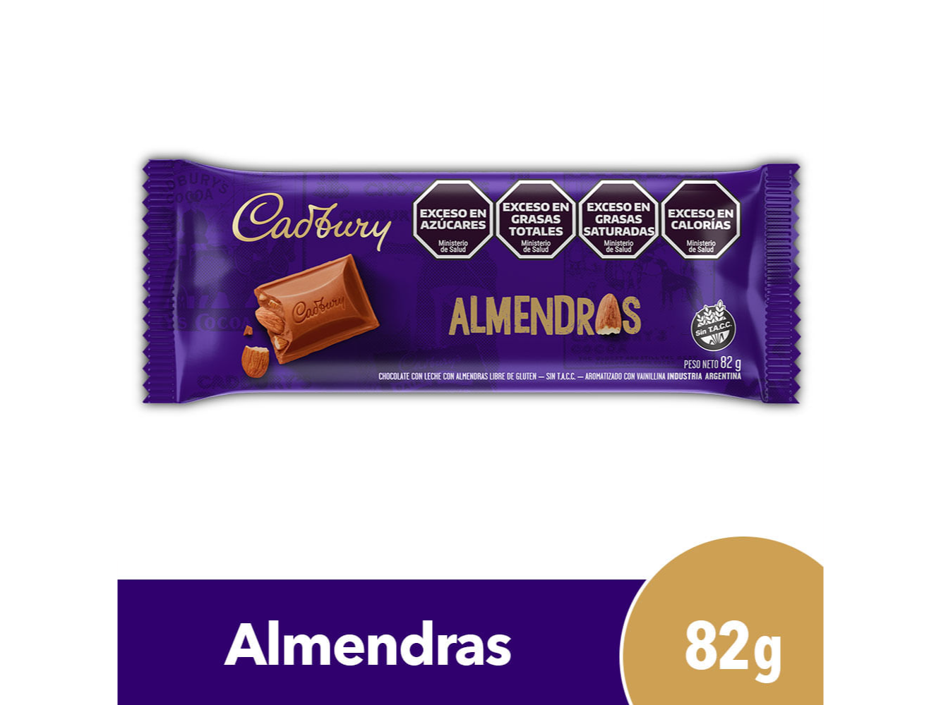 Cadbury almendras 82g