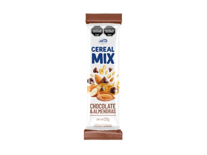 Barra de cereal cocolate y almendras 23g