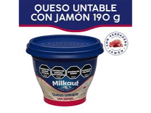 Queso untable milkaut con jamon