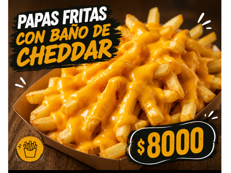 Papas chicas con cheedar