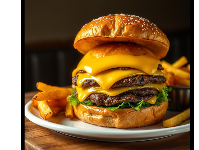Hamburguesas cheese triple