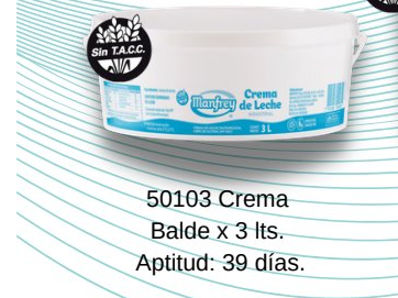 Crema x 3000 cc
