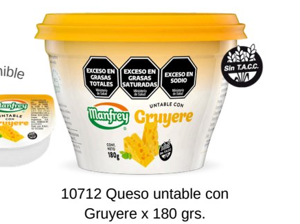 Queso untable gruyere 180 gr