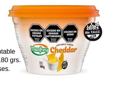 Queso untable cheddar 180 gr