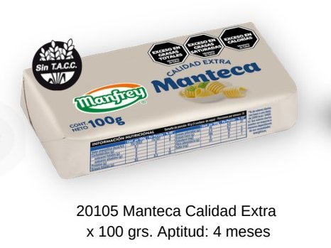 Manteca x 100 gr