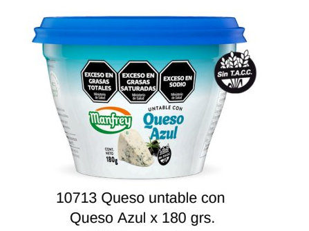 Queso untable azul 180 gr